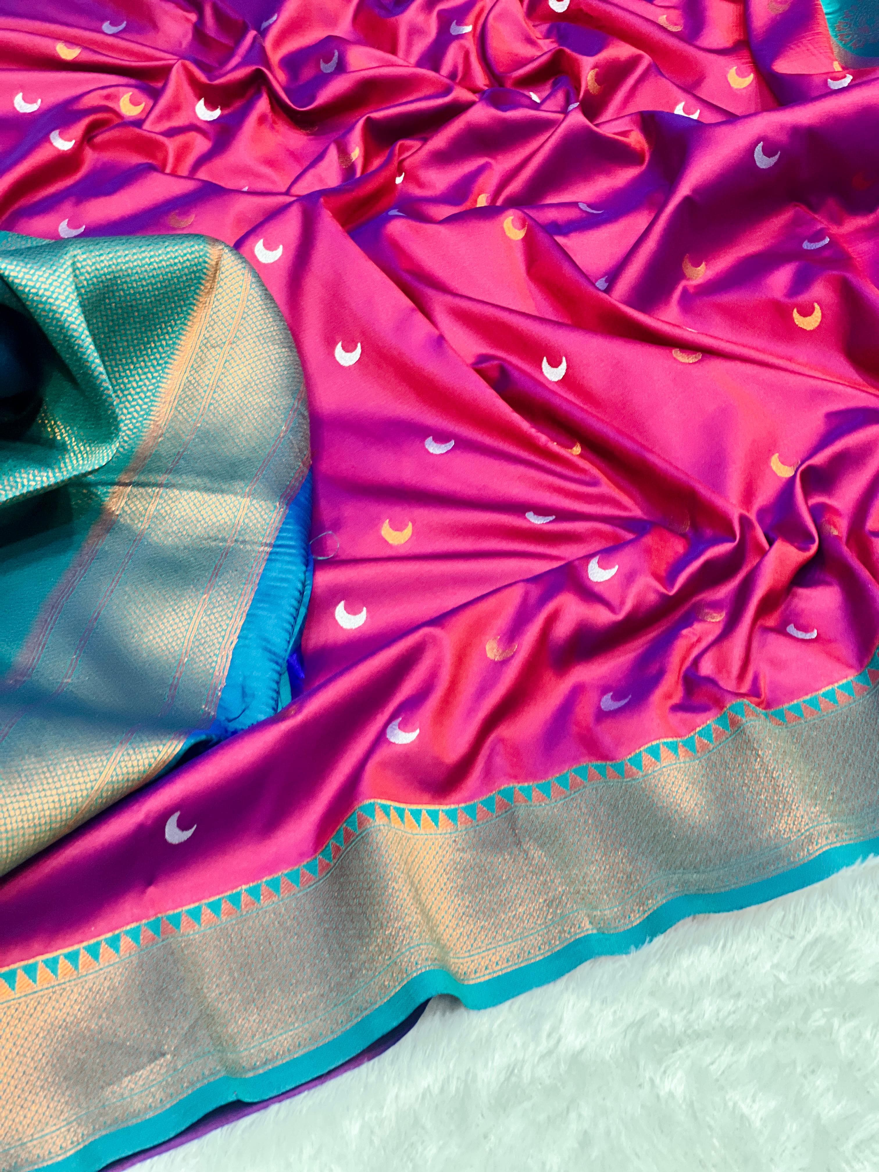 Soft Chandrakor Paithani Silk Saree