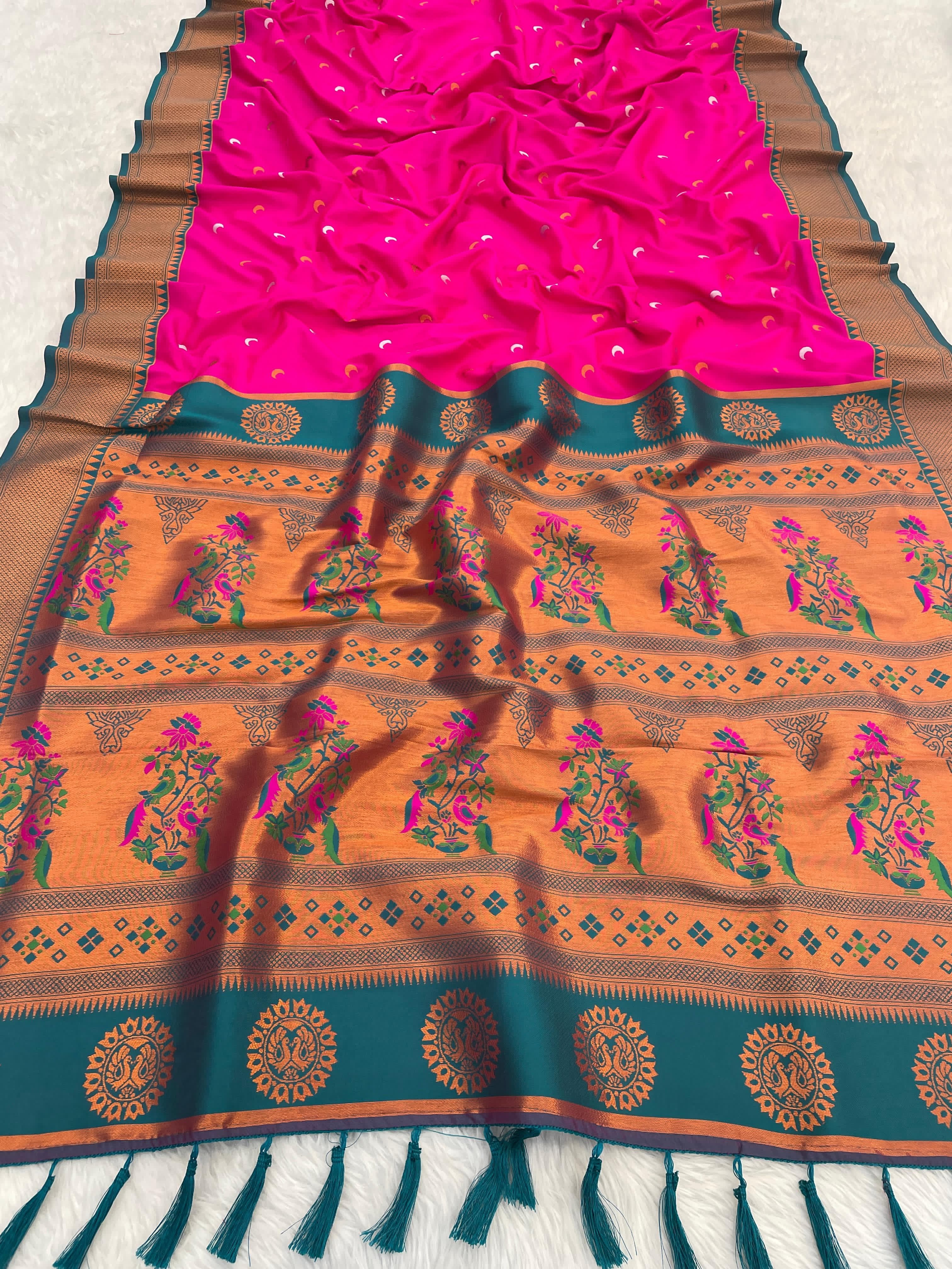 Soft Chandrakor Paithani Silk Saree