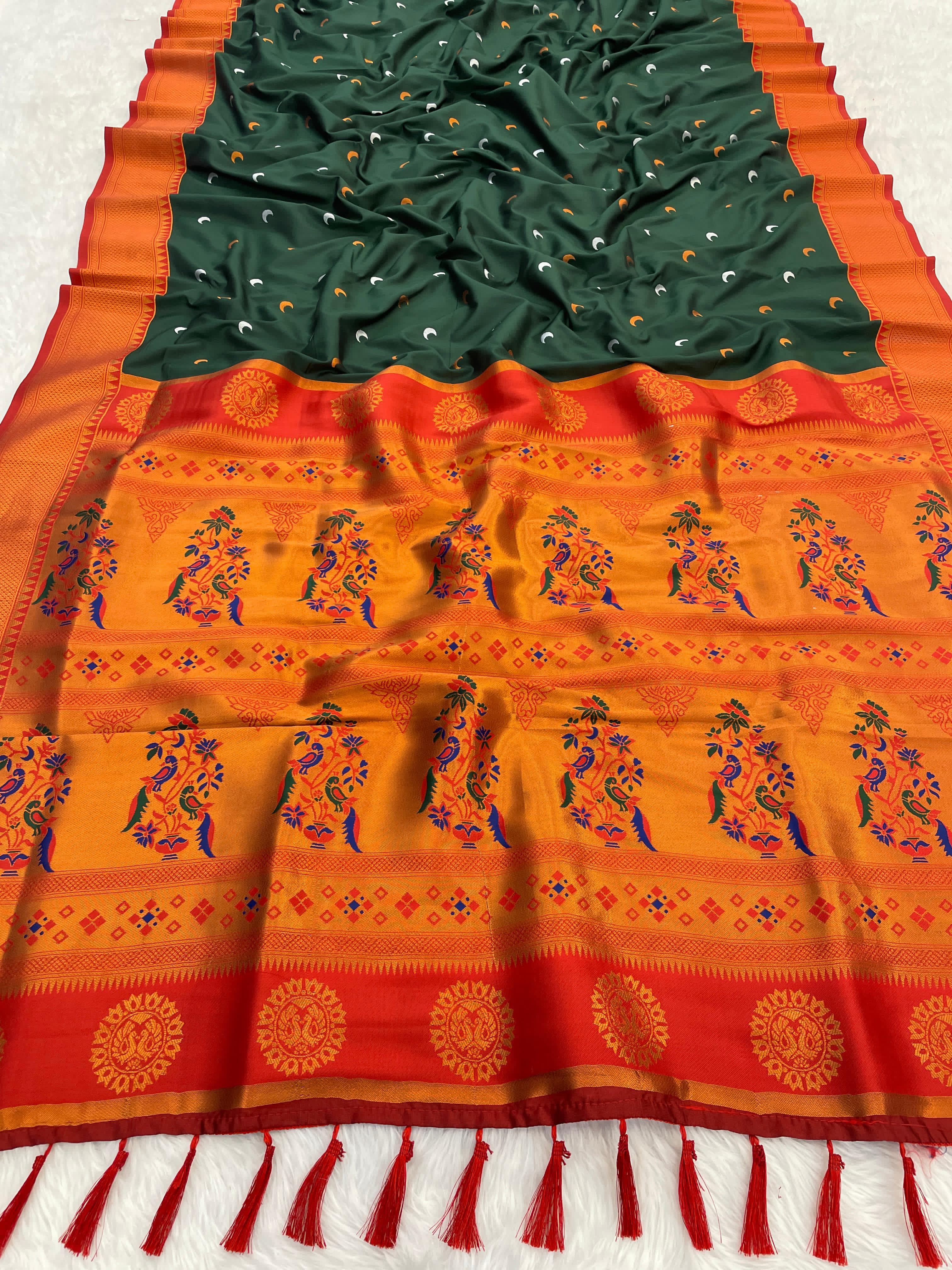 Soft Chandrakor Paithani Silk Saree