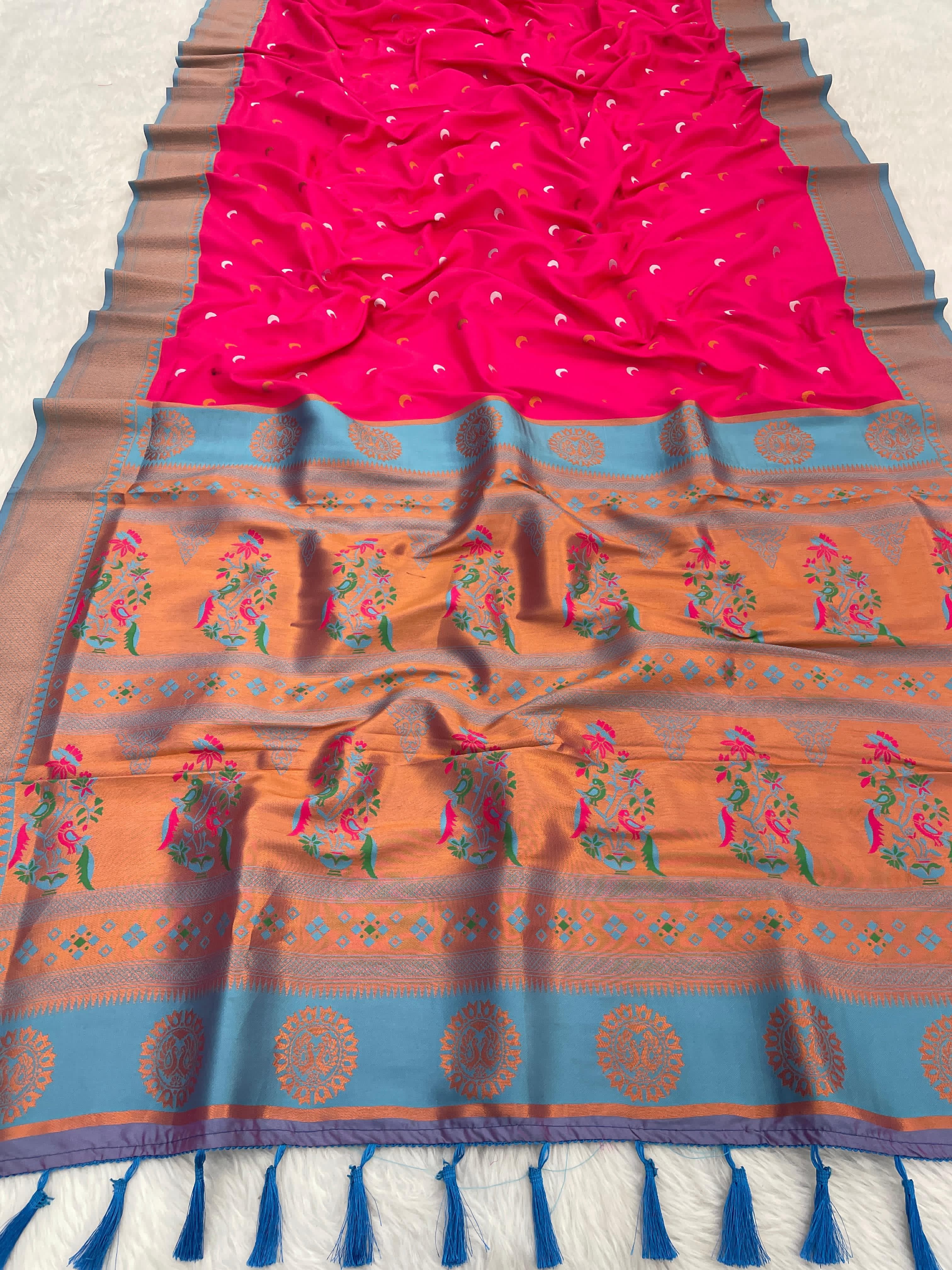 Soft Chandrakor Paithani Silk Saree