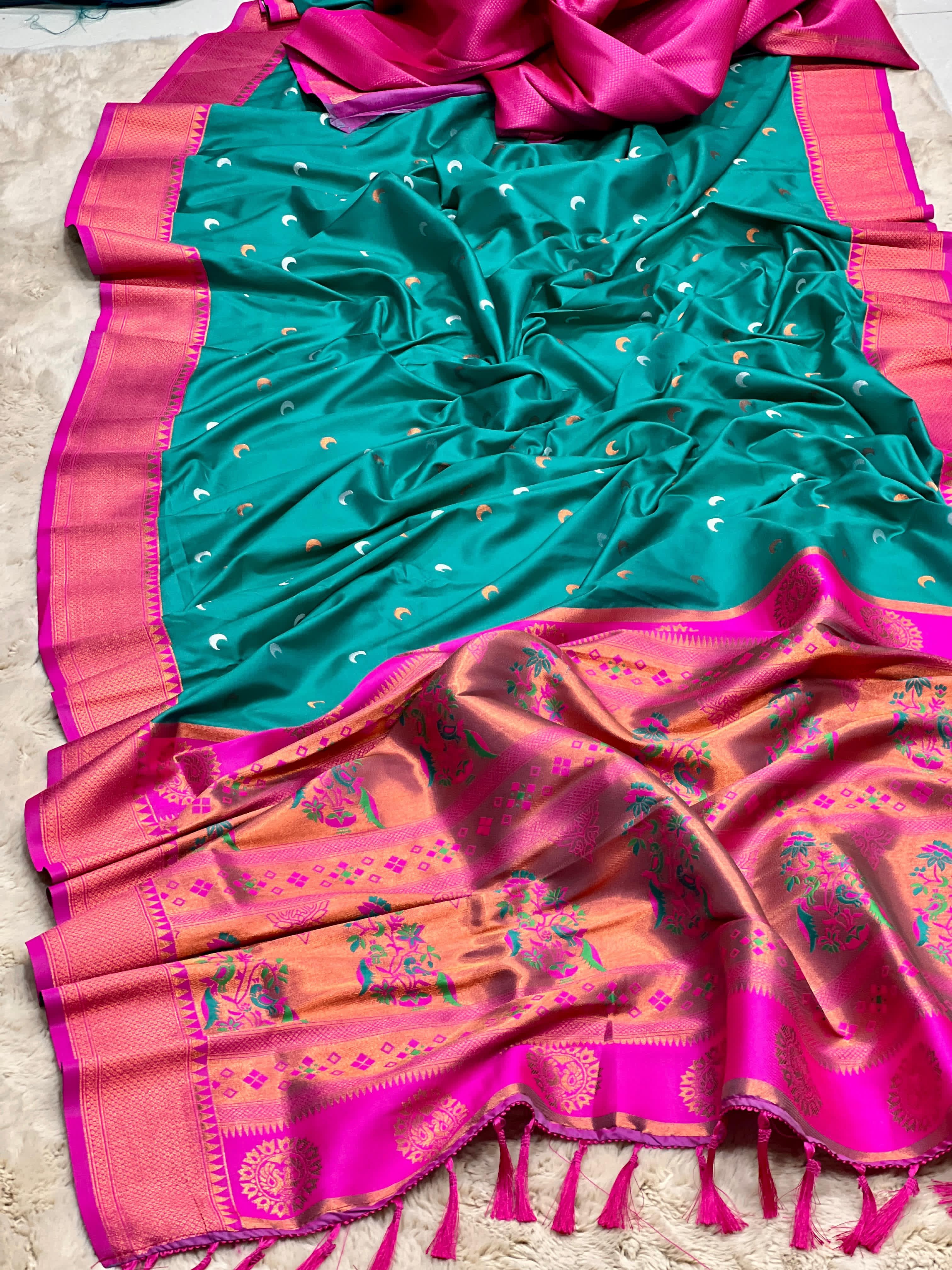 Soft Chandrakor Paithani Silk Saree