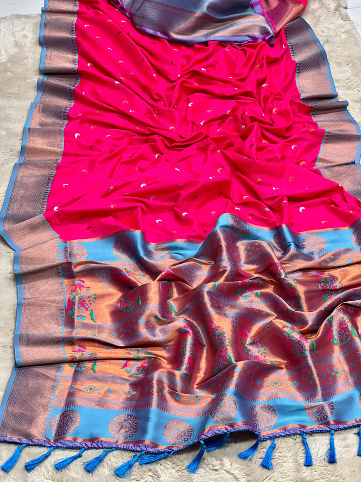 Soft Chandrakor Paithani Silk Saree