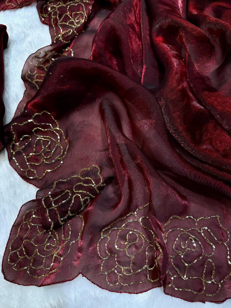 Soft Fandy Sattin Cover With Beautiful Khatli