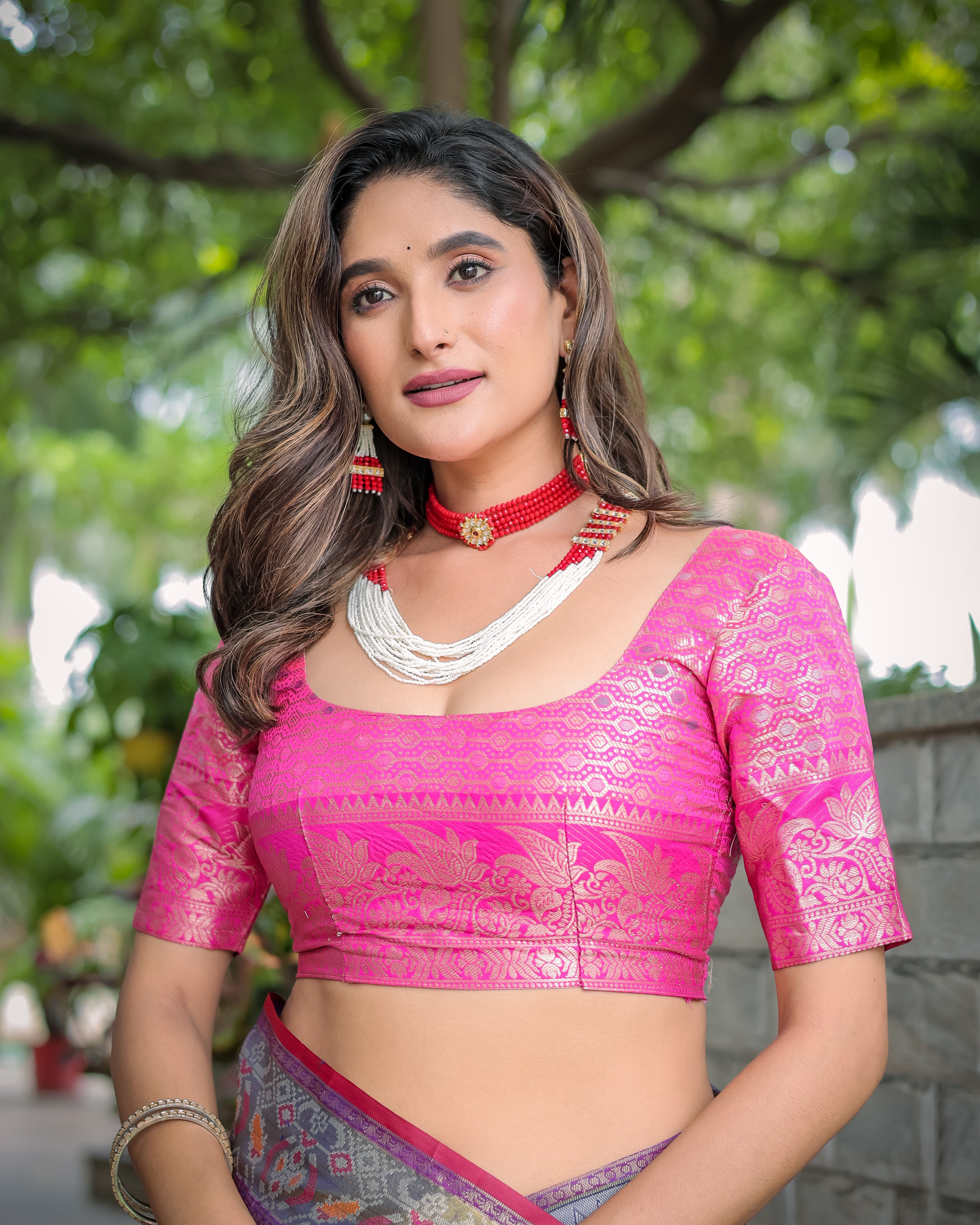 Soft Green Banarasi Patola Soft Silk Saree