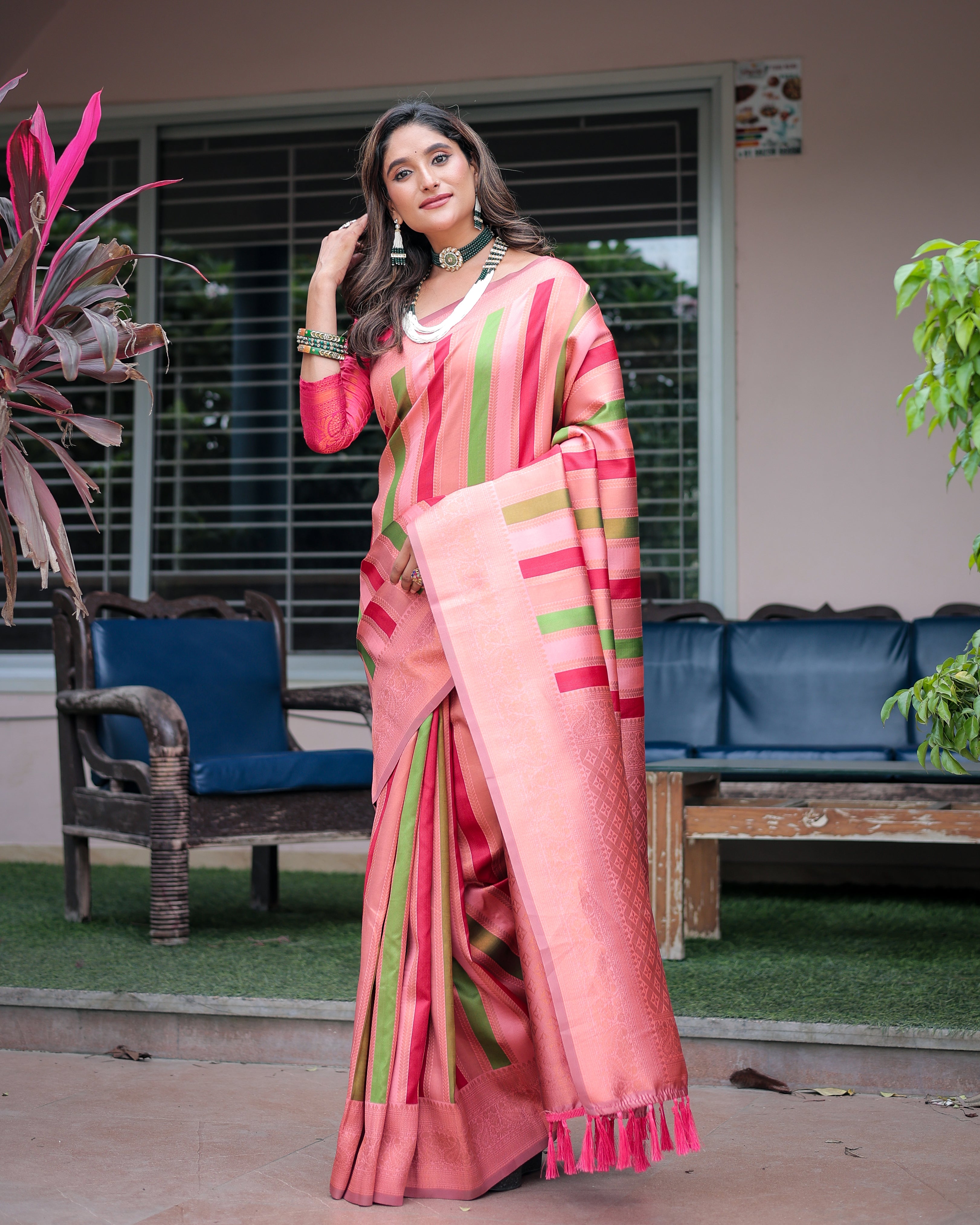 Soft Pink Pure Soft Semi Kanjivaram Pattu Silk Saree