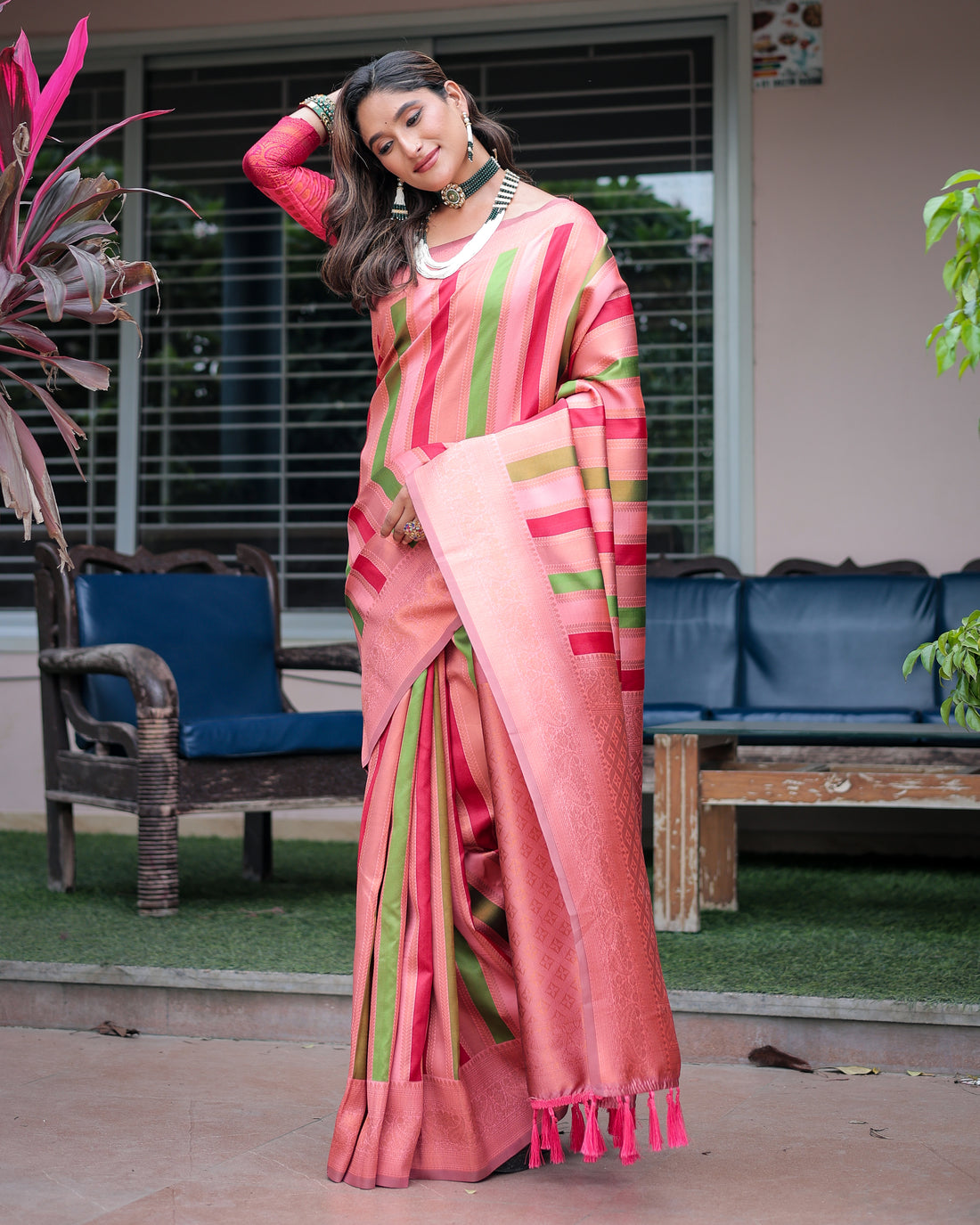 Soft Pink Pure Soft Semi Kanjivaram Pattu Silk Saree