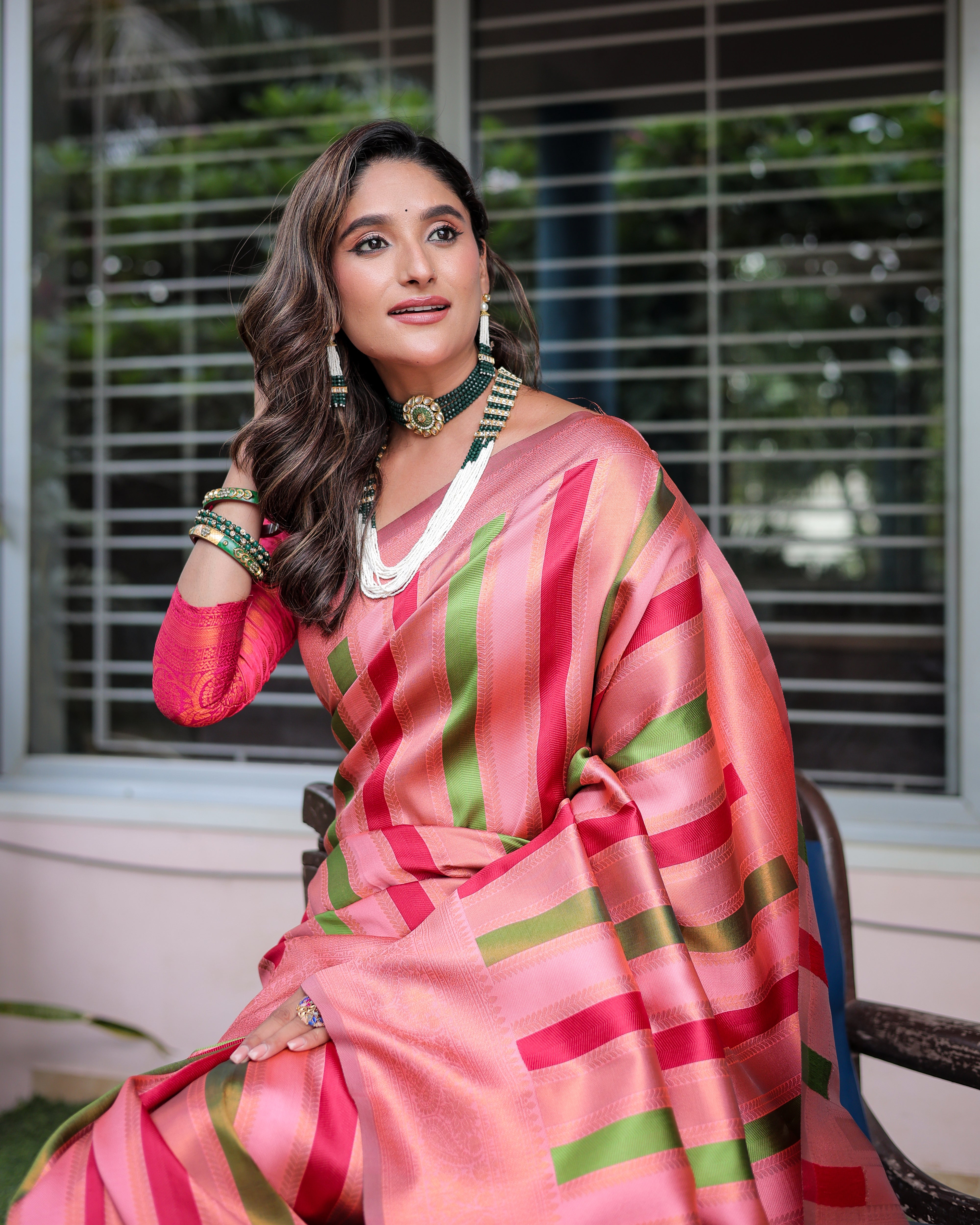 Soft Pink Pure Soft Semi Kanjivaram Pattu Silk Saree