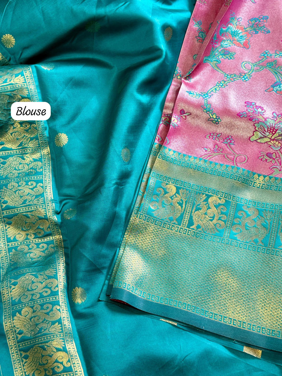 Tulip Pink Soft Tissue Silk Saree