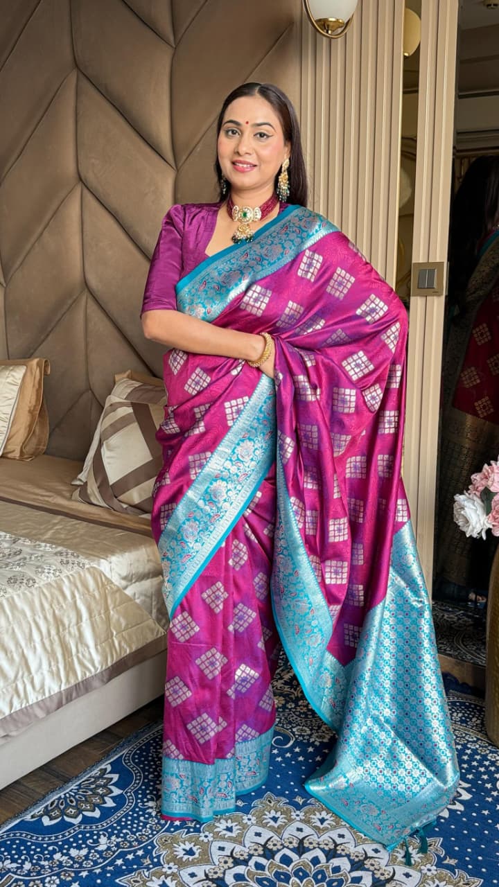 Women's Designer Banarasi Silk with Rich Pallu Silk Saree