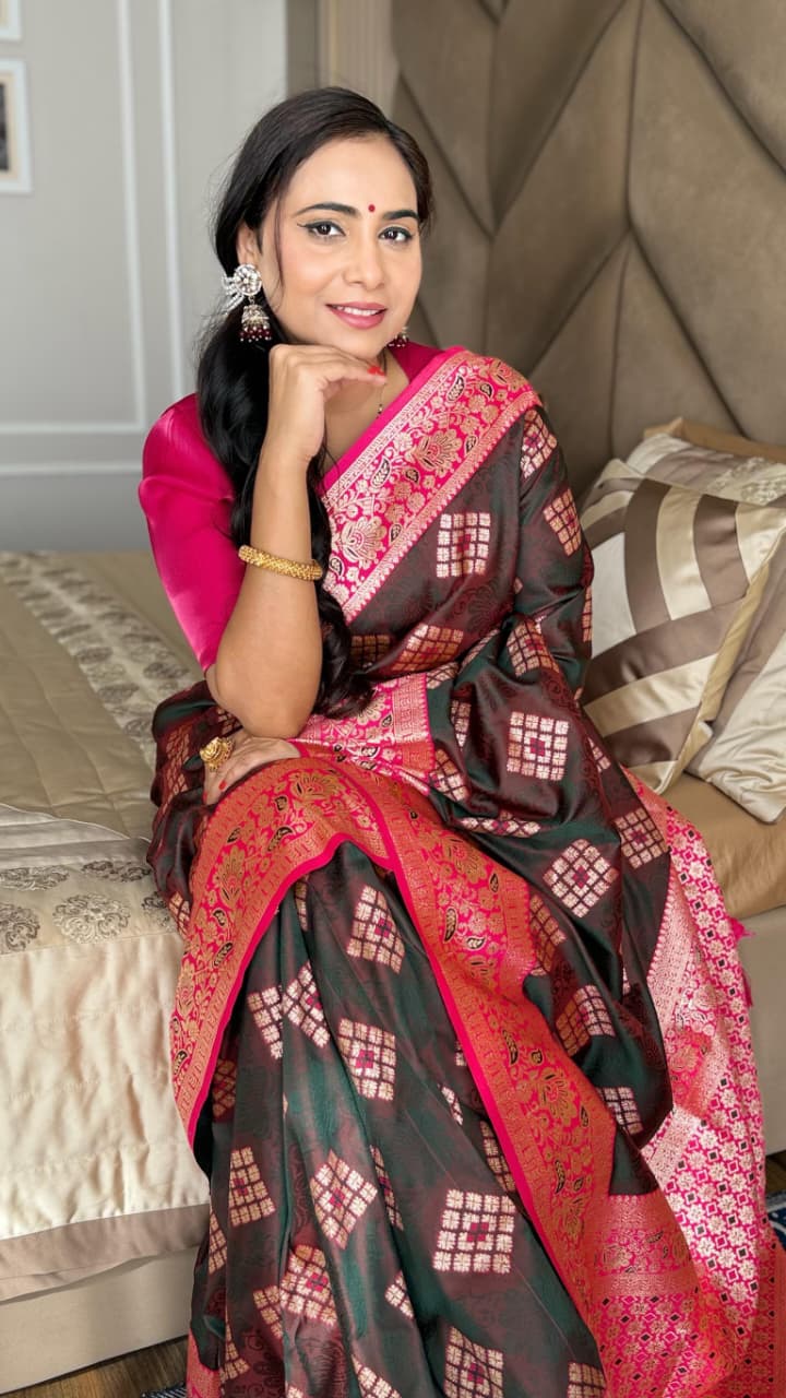 Women's Designer Banarasi Silk with Rich Pallu Silk Saree