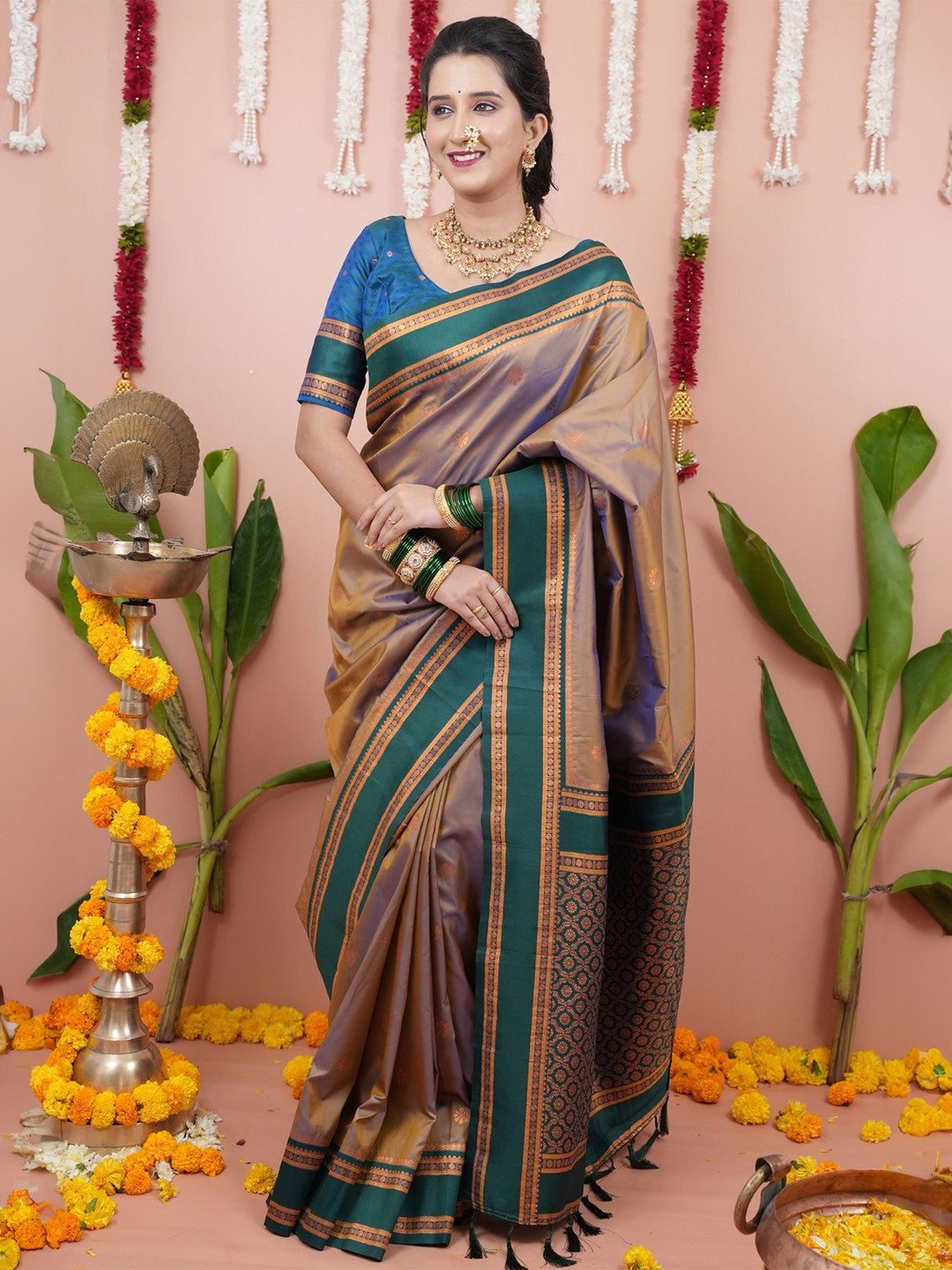 Woven Design Zari Pure Banarasi Silk Saree