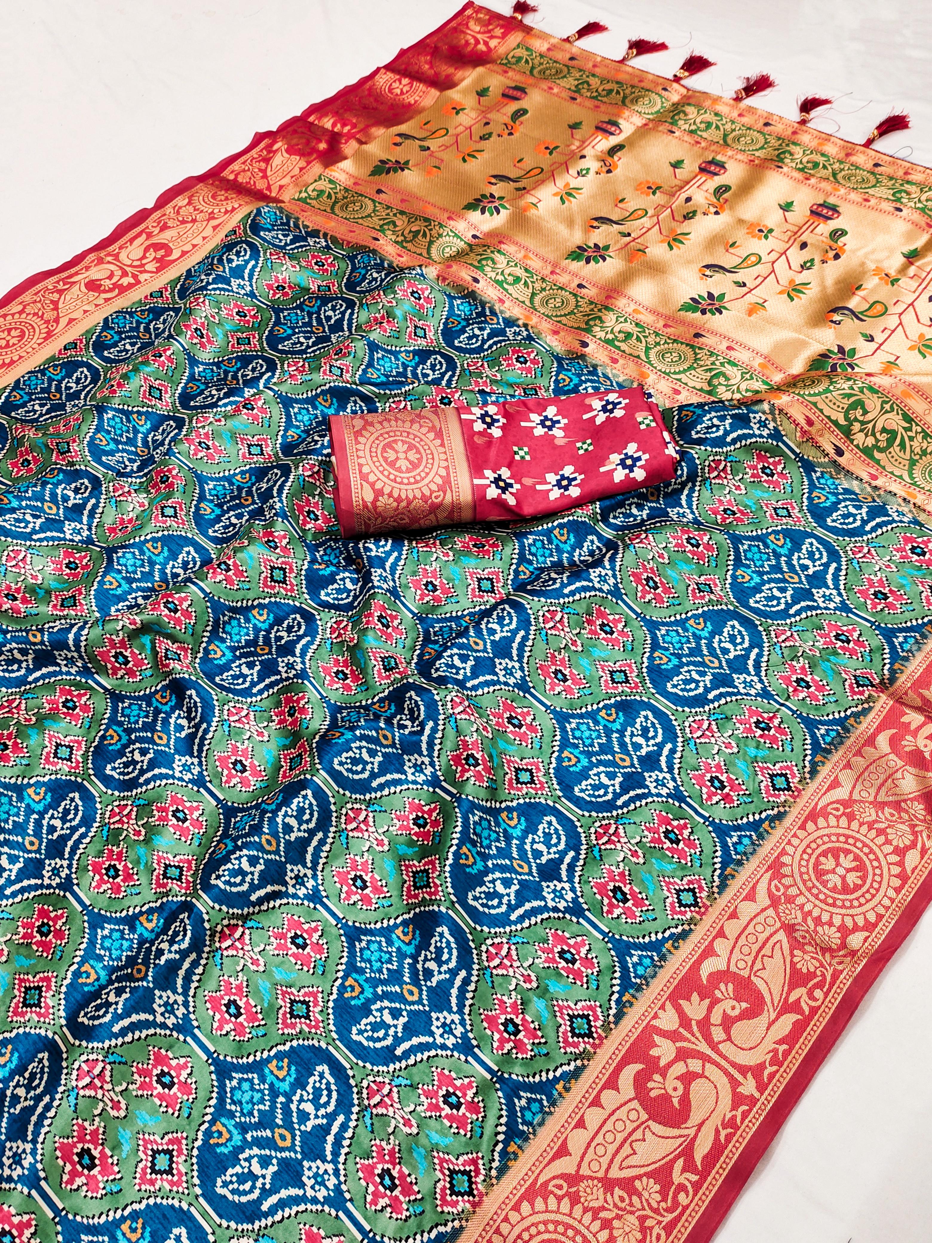Woven Design Zari Pure Silk Paithani Saree