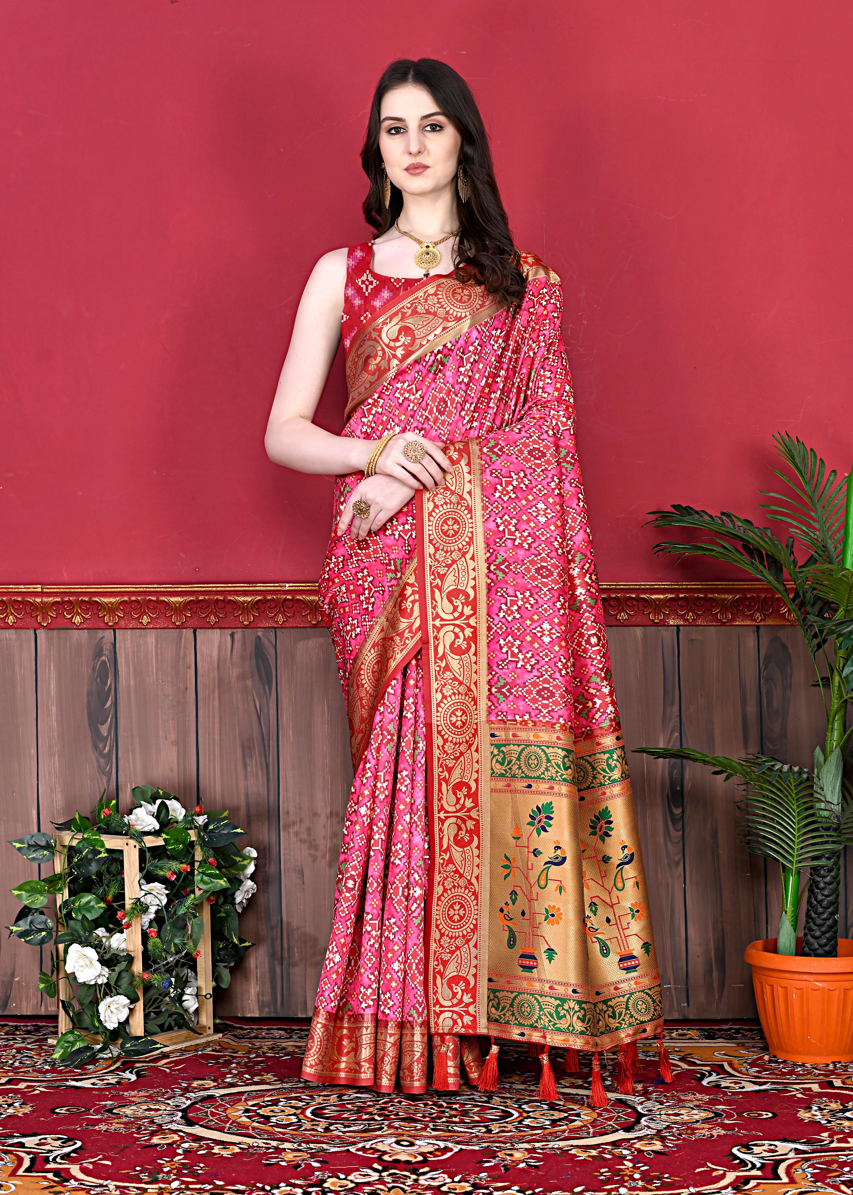 Woven Design Zari Pure Silk Paithani Saree