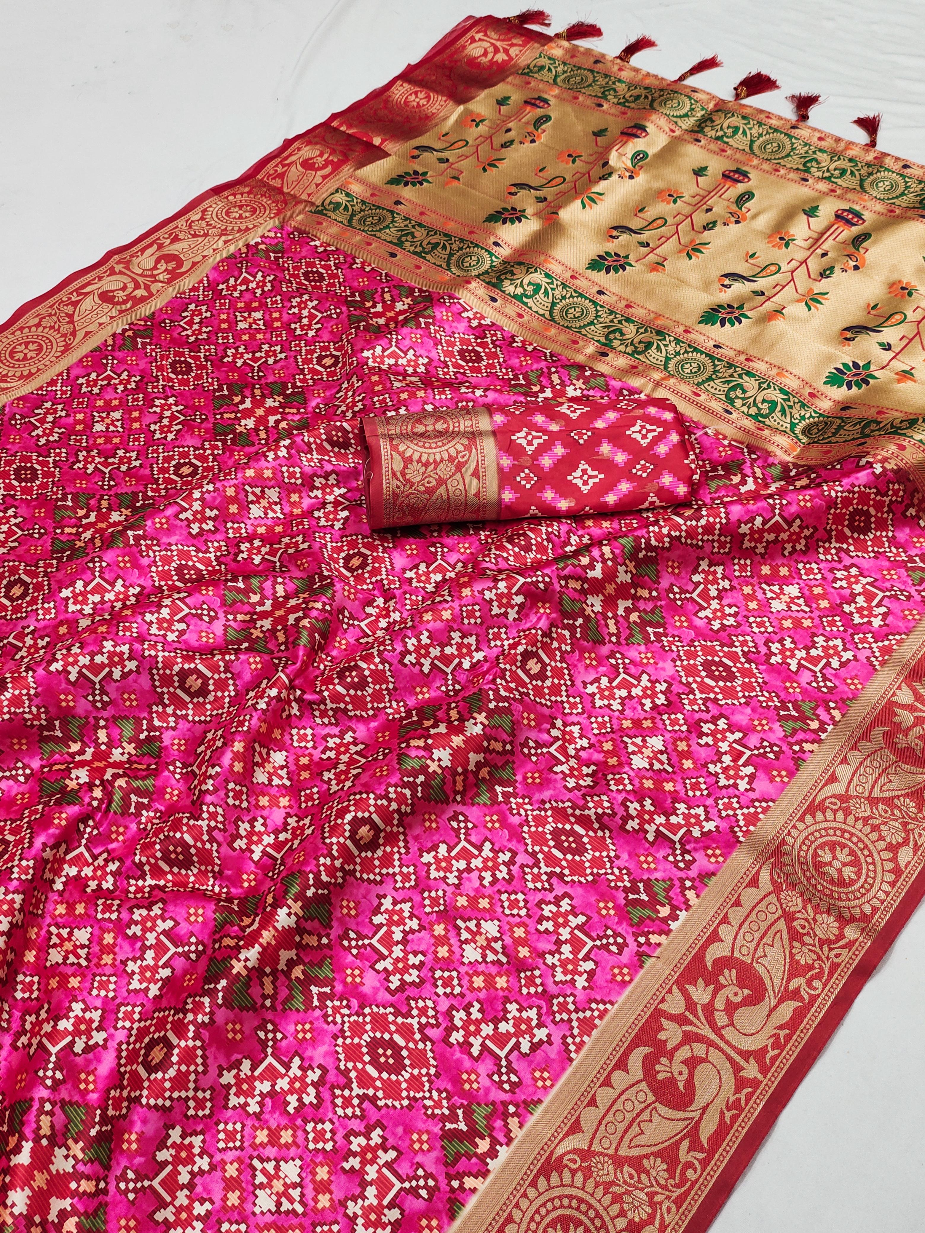 Woven Design Zari Pure Silk Paithani Saree