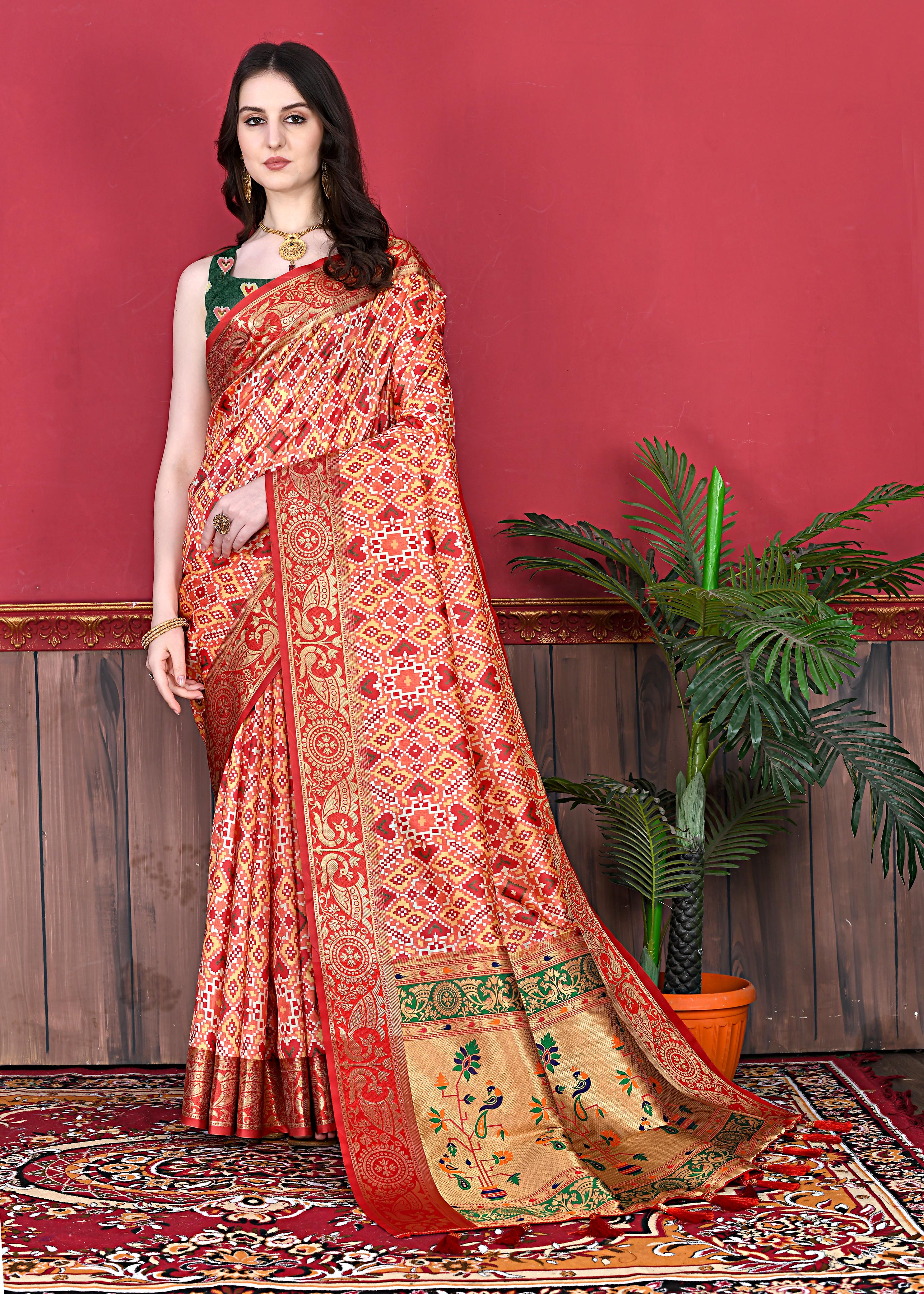Woven Design Zari Pure Silk Paithani Saree