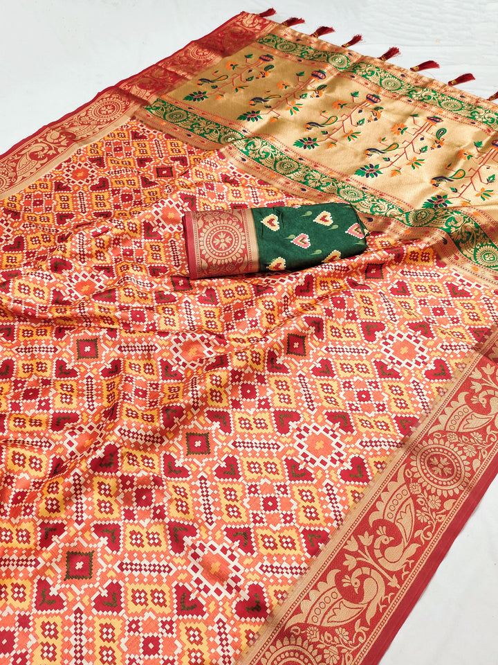Woven Design Zari Pure Silk Paithani Saree