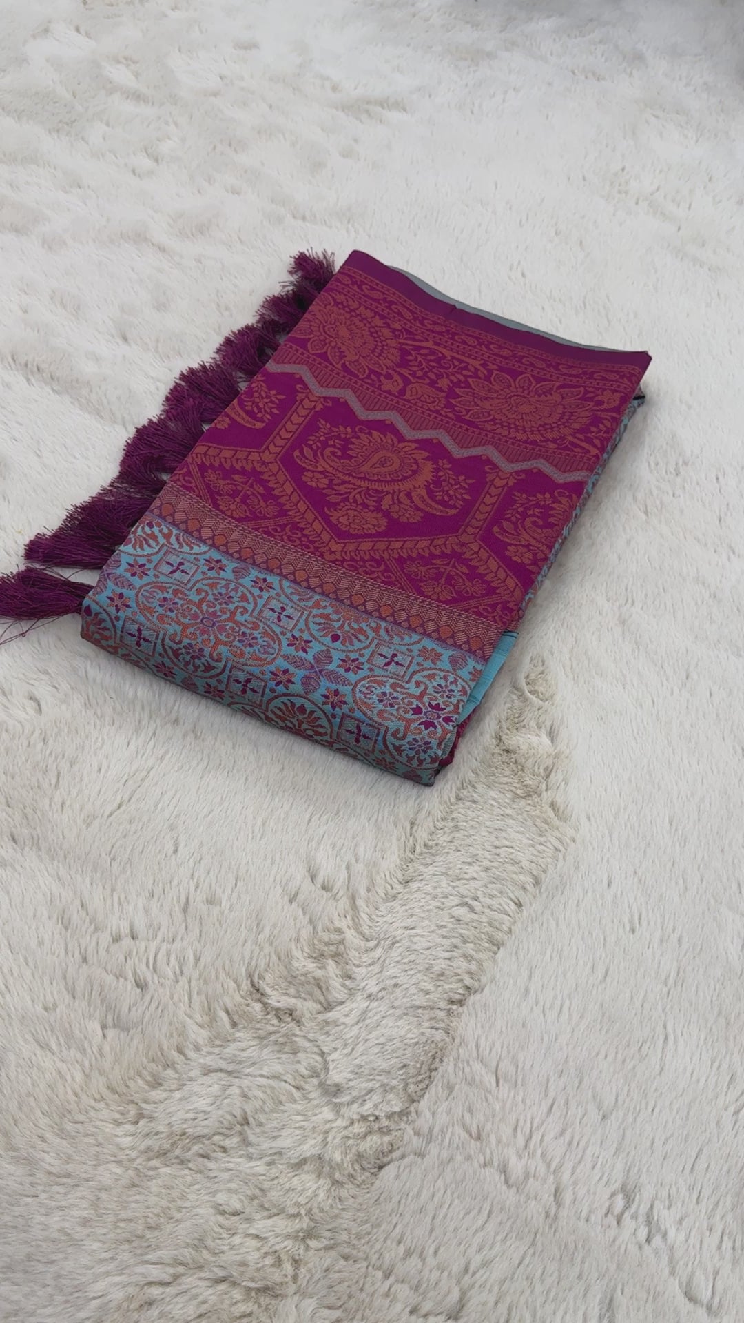 Lavender Designer Tassels Premium Banarsi Silk Saree