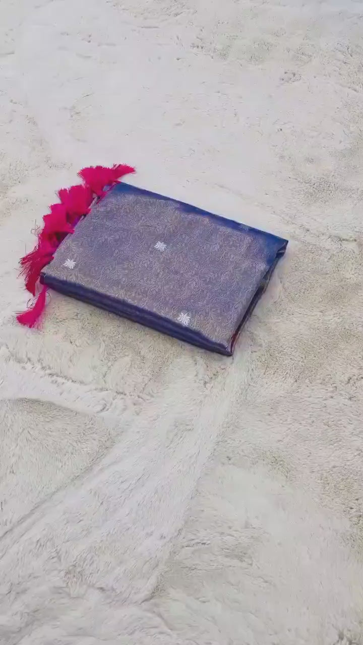 Lotus Paithani Soft Banarsi Silk Saree