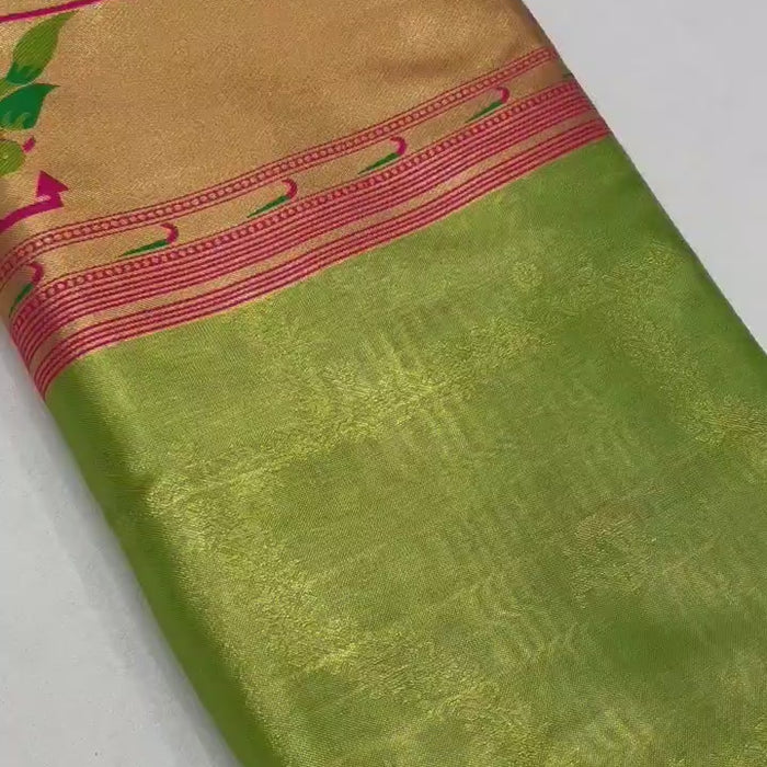 Soft Banarsi Tissue Maharani Paithani