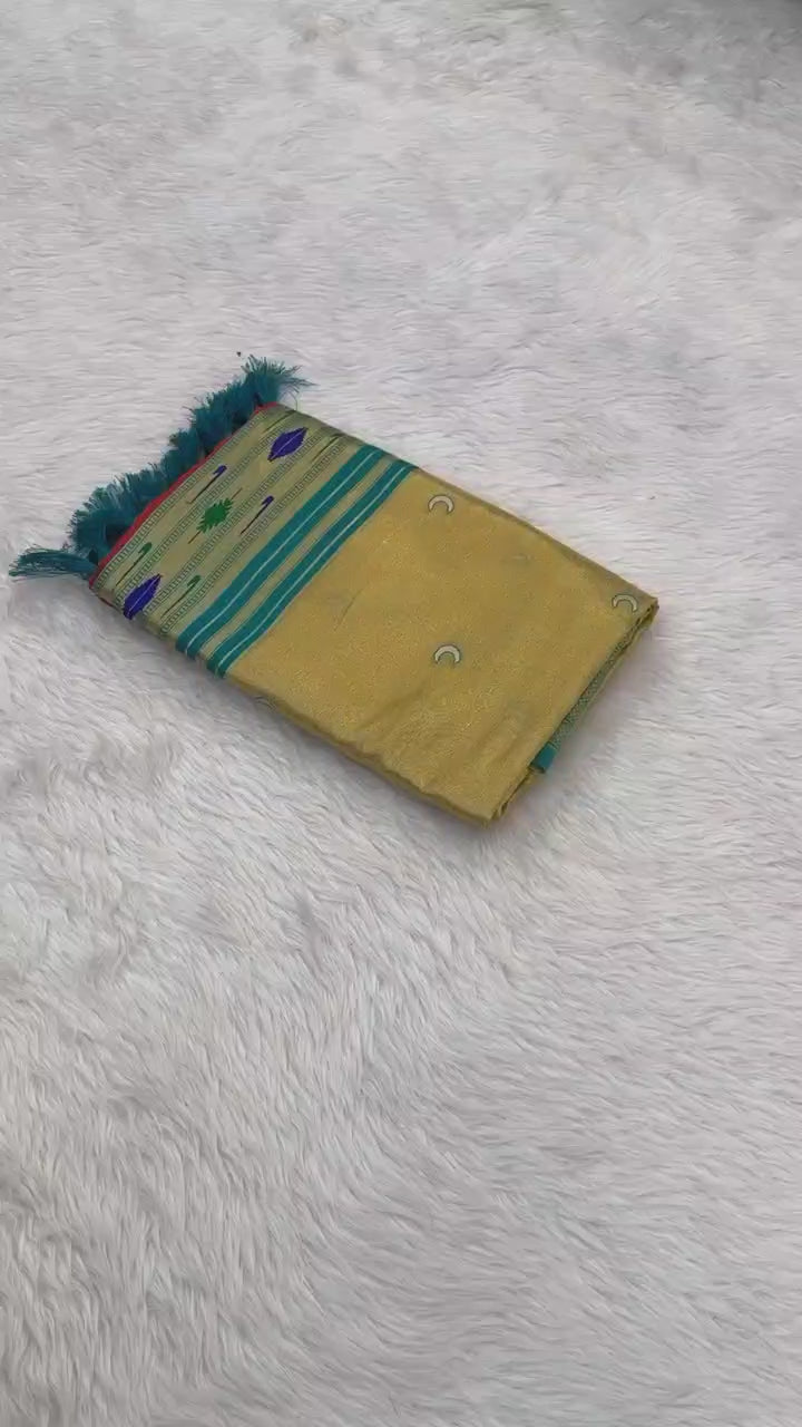 harvest gold premium tissue paithani