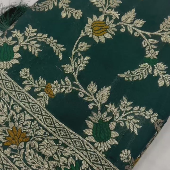 Pure Viscose Dolla Silk Saree with Heavy Meenakari Work