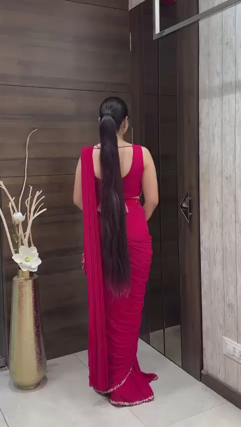 Embroidery-Cording-Work-Ready-to-Wear-Saree-with-Embroidery-Blouse