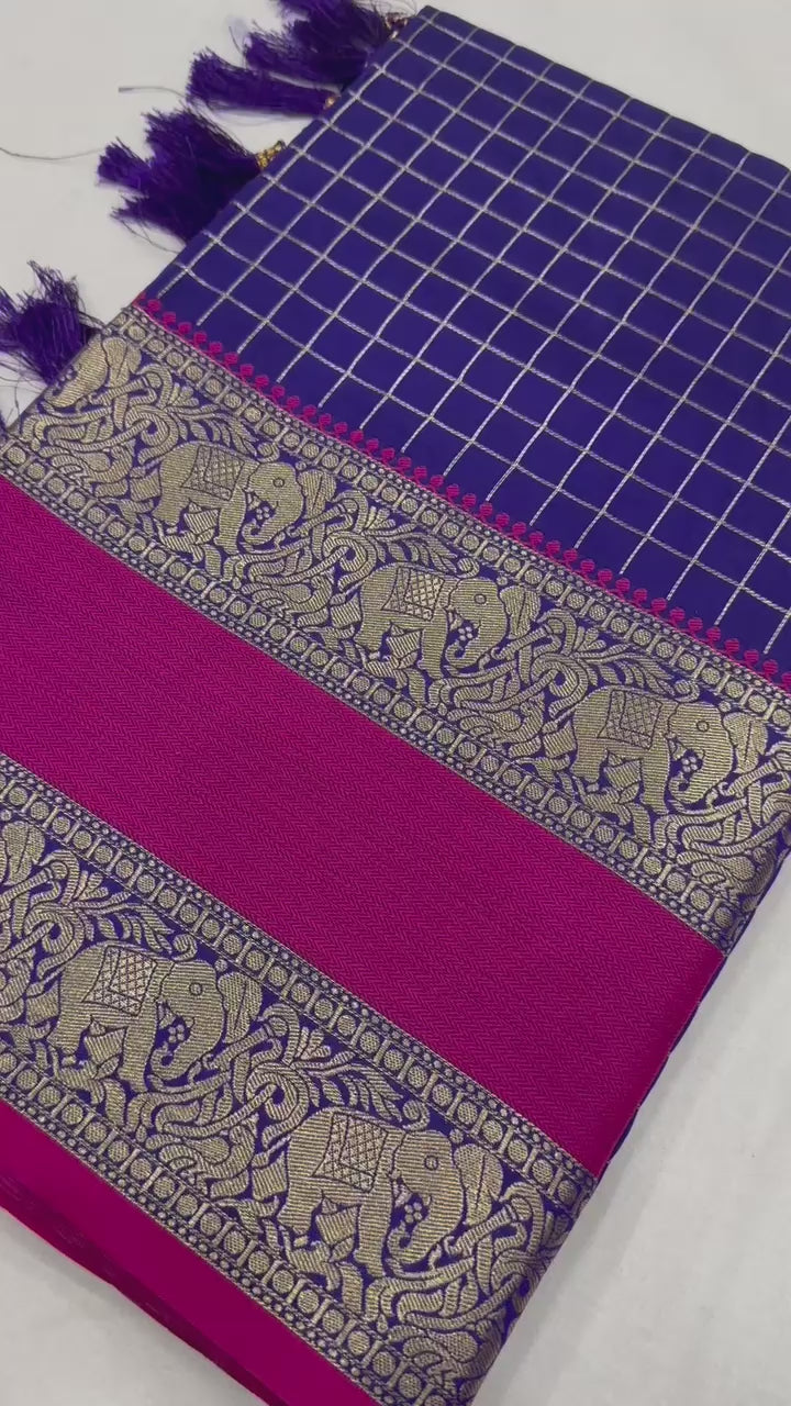 Blue Zari Woven Kanjivaram Silk Saree