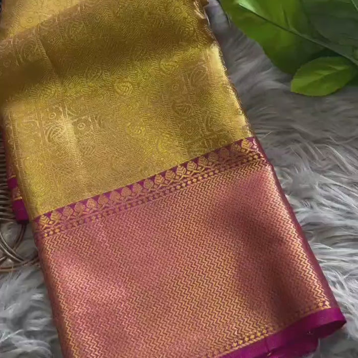 Luxor Gold Rani Mukherji Inspired Premium Tissue Silk Saree