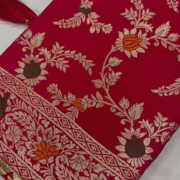 Pure Viscose Dolla Silk Saree with Heavy Meenakari Work