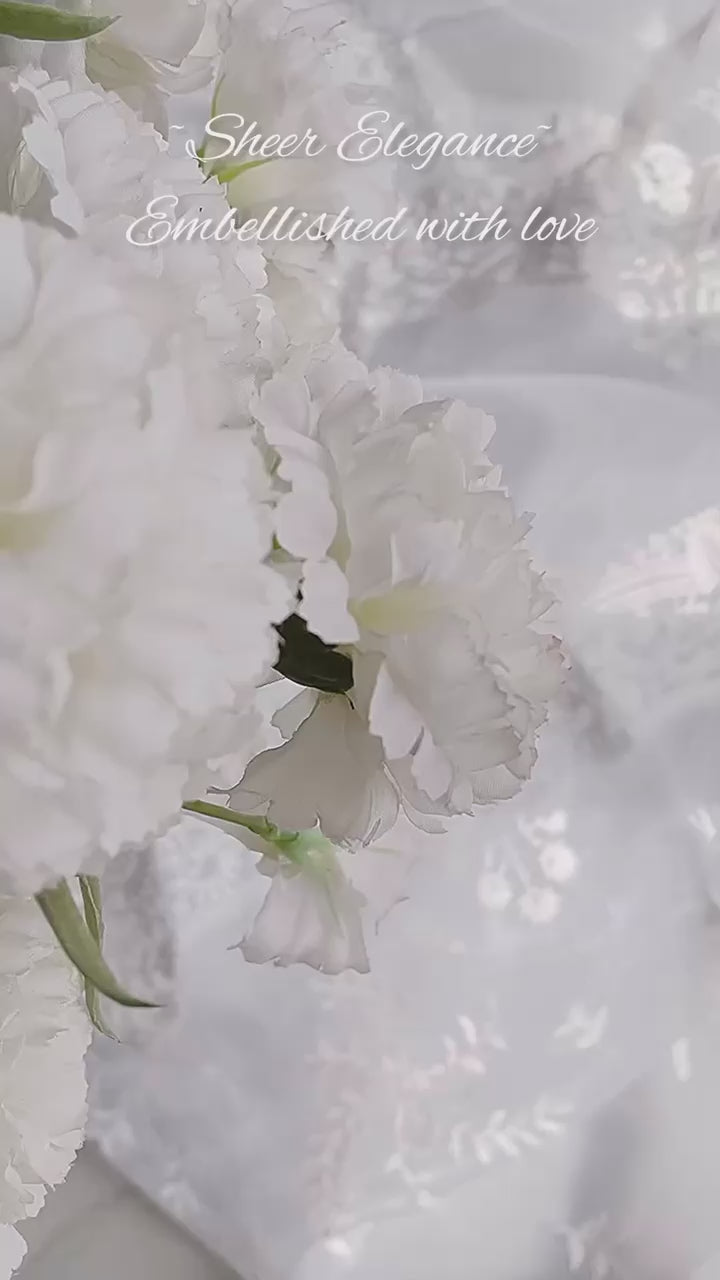 ChicCholi Hand Emrodiery Organza Saree