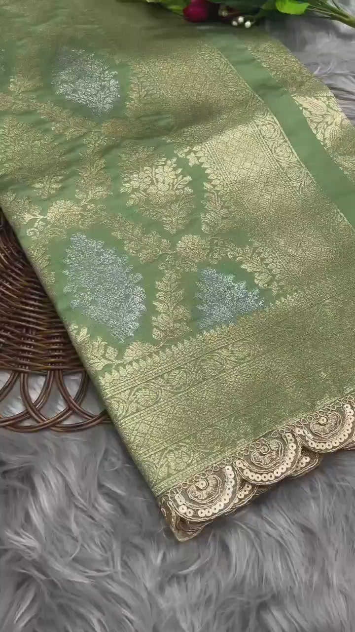 Banarsi katan silk saree