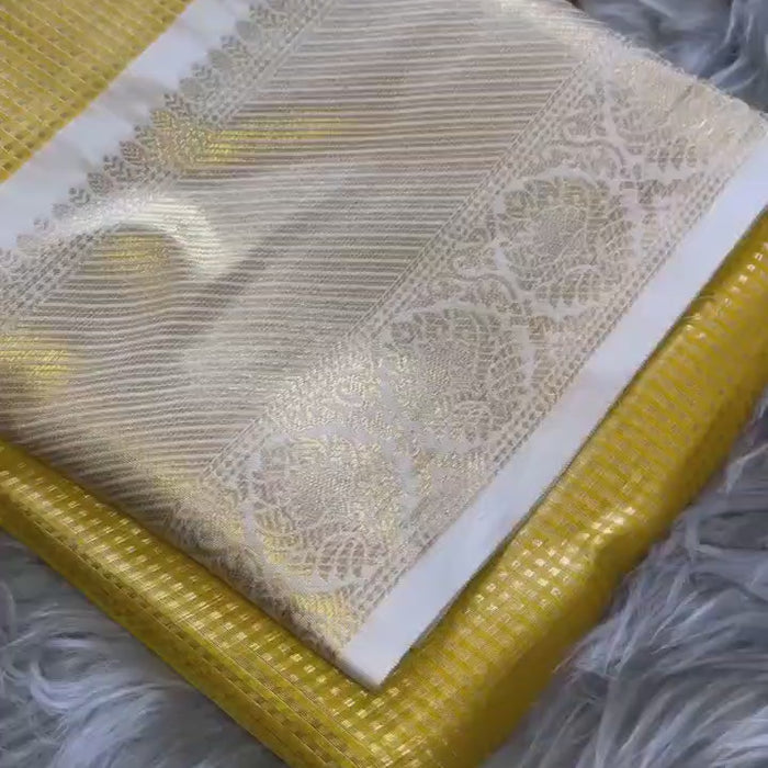 Golden Grace Banarsi Silk Saree