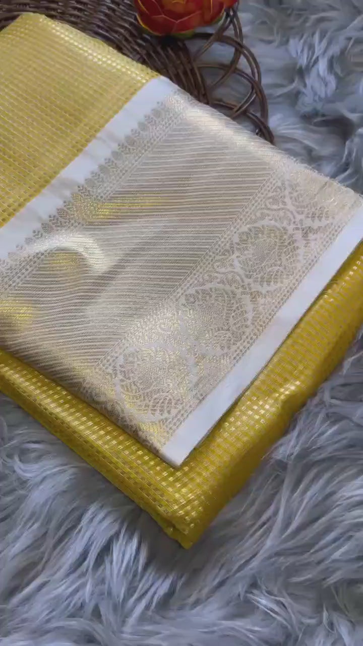 Golden Grace Banarsi Silk Saree